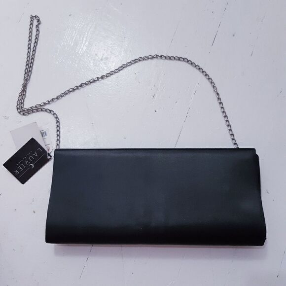 NWT Lauvier Single Rose Embroidered Satin Handbag - Picture 10 of 12